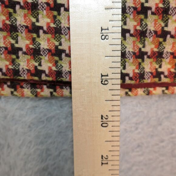 Ann Taylor Loft Mini Skirt Womens 14 Brown Houndstooth Tweed Wool Blend Lined - Picture 7 of 10